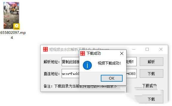 短视频去水印解析工具电脑版 1.0 绿色版