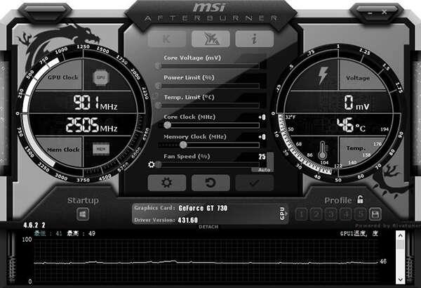 msi afterburner微星小飞机 4.6.2 中文版绿色免费版