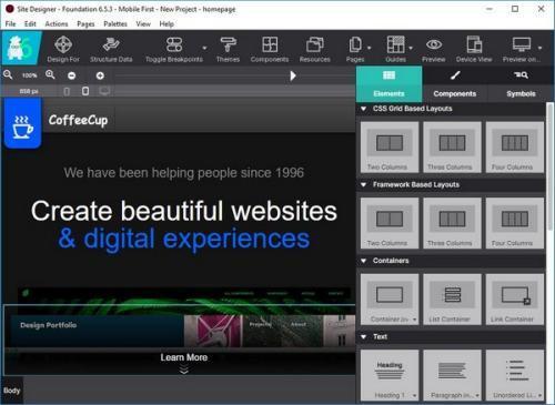 CoffeeCup Responsive Site Designer(网站设计软件) 4.0.3295免费电脑版